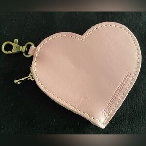 Portland Leather Goods Heart pouch - Light Pink.